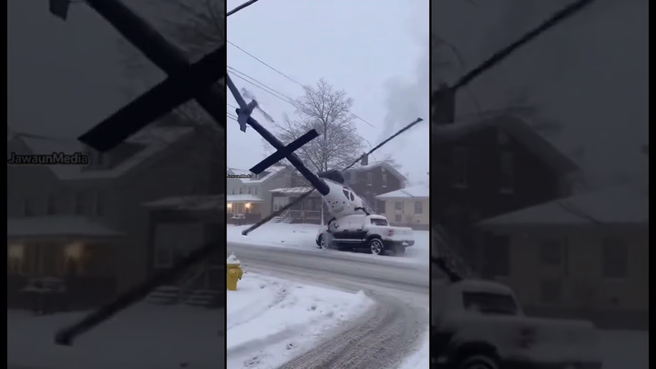 News Helicopter Crashes During Blizzard Landing 🚁❄️ - Published by Jawaun Media