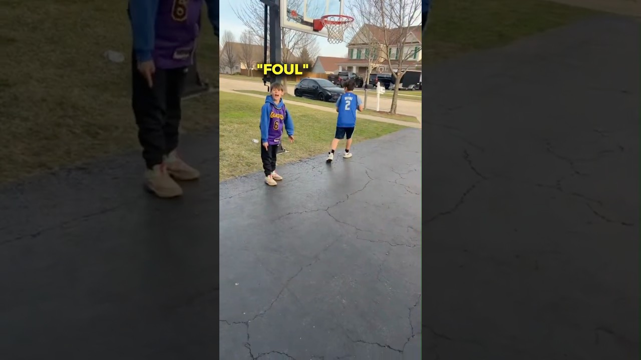 When Kid Tries Older Brother in Basketball 😱  #basketball  #nba  #dunk  #baskball  #basketballball