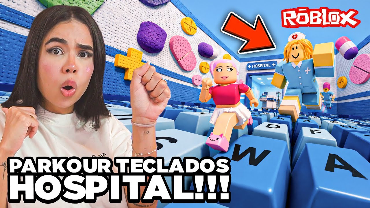 A MISSÃO É ZERAR ESSE PARKOUR DE TECLADOS NO ROBLOX