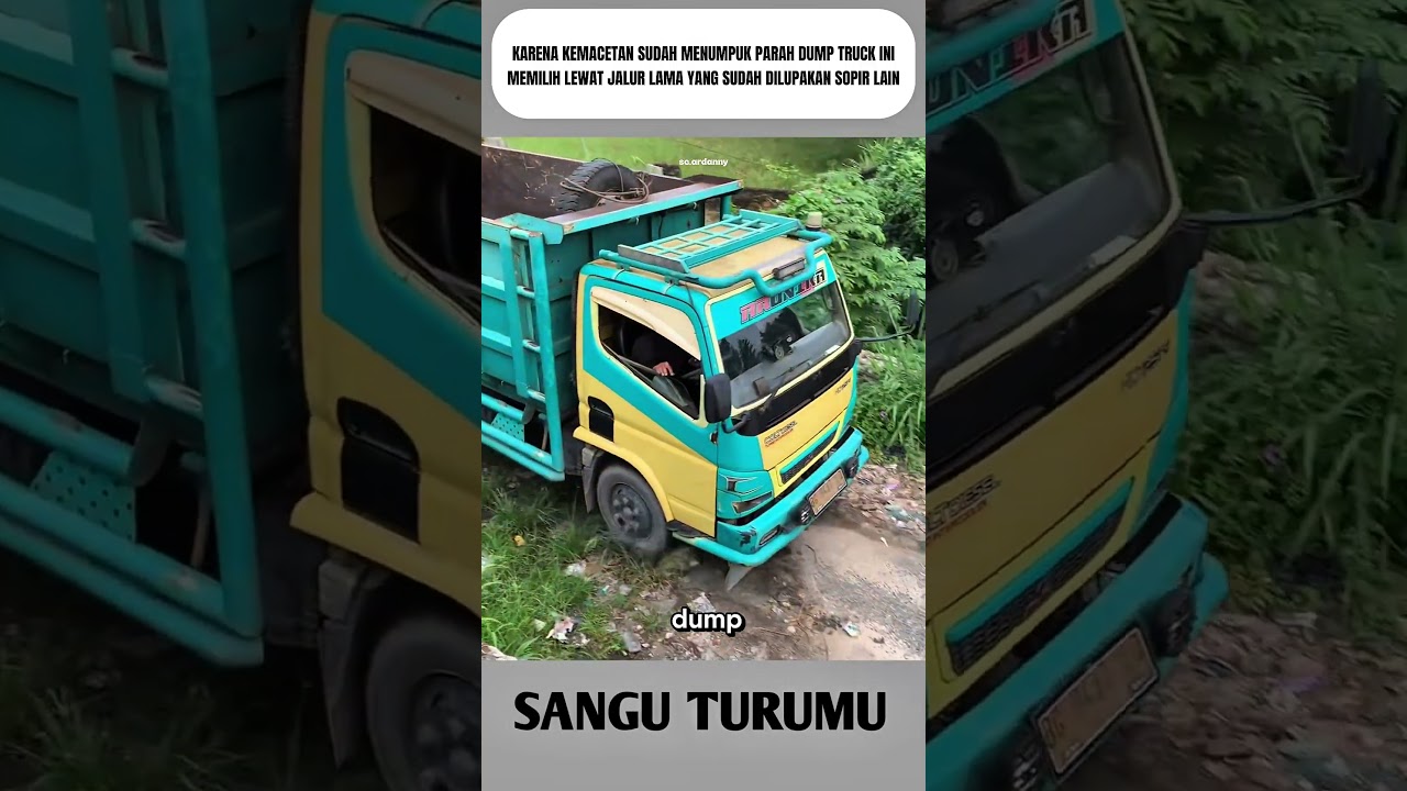Sopir dump truck ini dengan mudah lolos dari kemacetan yang menumpuk berkat jalur alternatif #shorts