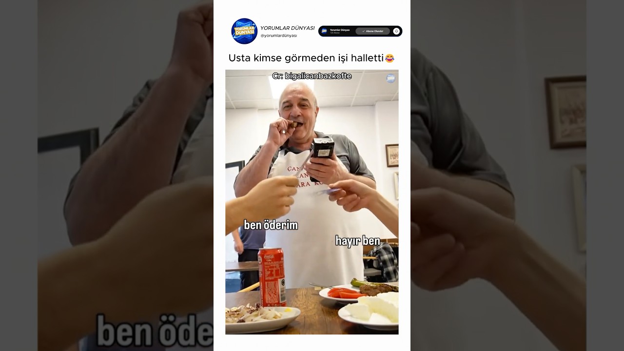 Hesabı sen öder misin usta😂