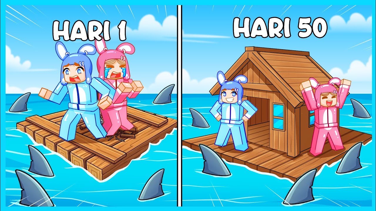 MIPAN & ZUZUZU BUAT RUMAH AMAN DI LAUTAN UNTUK BERTAHAN HIDUP 50 HARI DI LAUT BERBAHAYA!