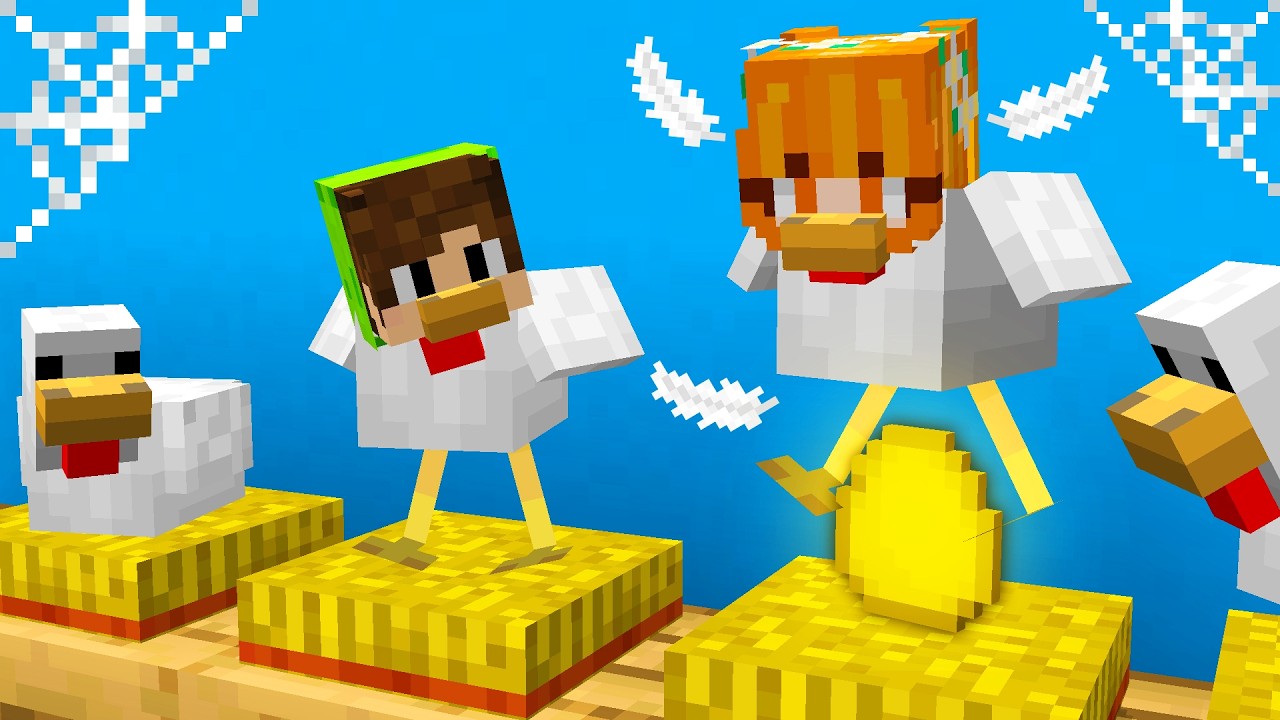 Viramos GALINHAS e BOTAMOS OVOS de OURO no Minecraft!