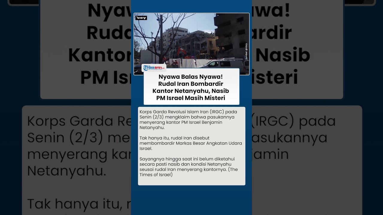 Memanas! Kantor Netanyahu Digempur Rudal Iran, Naisb PM Israel Masih Menjadi Misteri