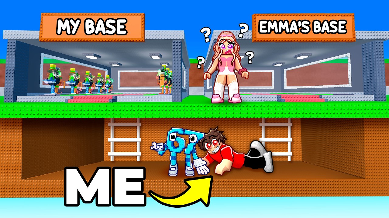 I Used SECRET Tunnels To Steal Emma's Brainrots...