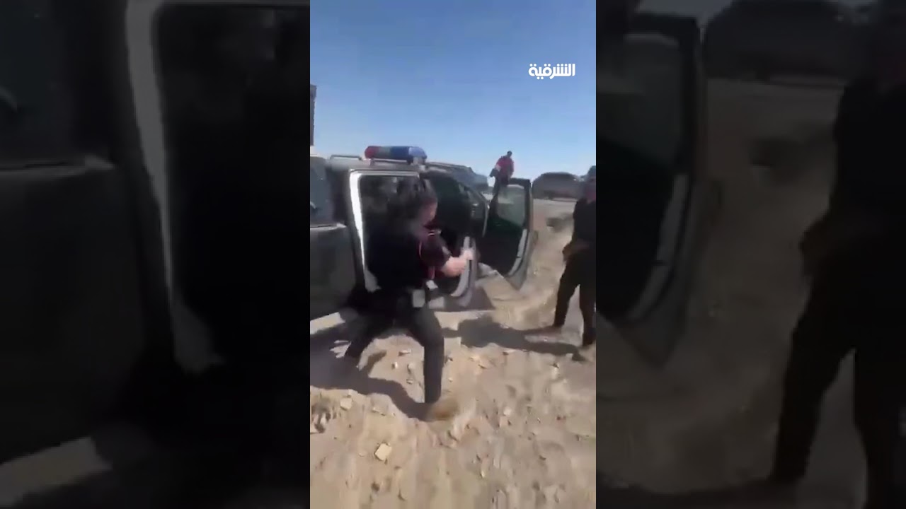 عجلة عسكرية تتعرض لحادث سير في الديوانية