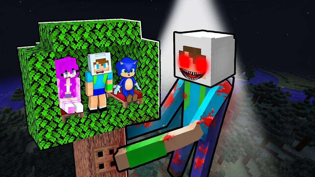 KORKUNÇ KLONUMDAN SAKLANMAK İÇİN AĞAÇ EV YAPTIK 😱 Minecraft