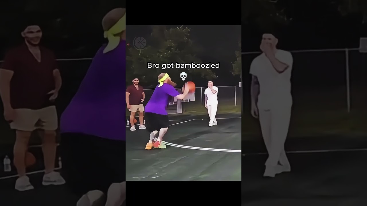 The pump fake got him 💀 #basketball