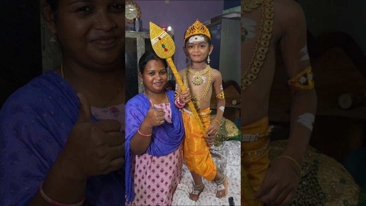 வெற்றிவேல் முருகனுக்கு அரோகரா🙏🙏#murugan #mekup #intersting #goodvibes #bestmom #muruganmakup #kavi