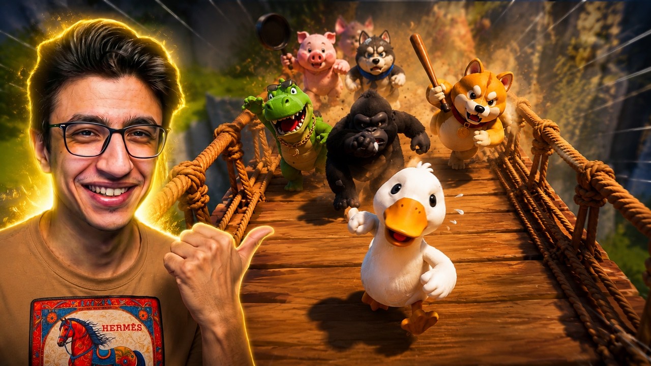 خناقة فوق الجسر واخر واحد يعيش يكسب 😂🔥 | Party Animals 🔥