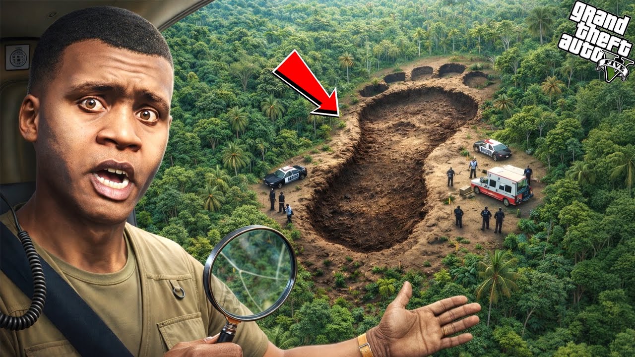 Franklin Find Biggest Footprint in the World in GTA 5