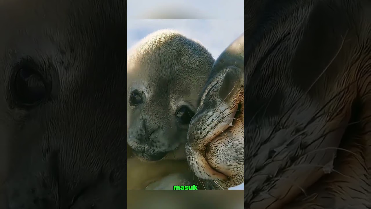 Pengorbanan Ibu Anjing Laut di Tengah Badai Es #shorts