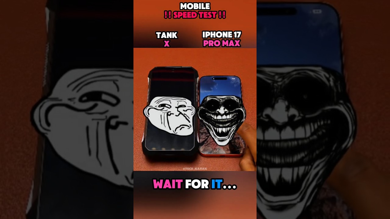 🫪⚡ iPhone 17 Pro Max vs Tank X – ULTIMATE SPEED TEST!! - Published by TECH_KANAK