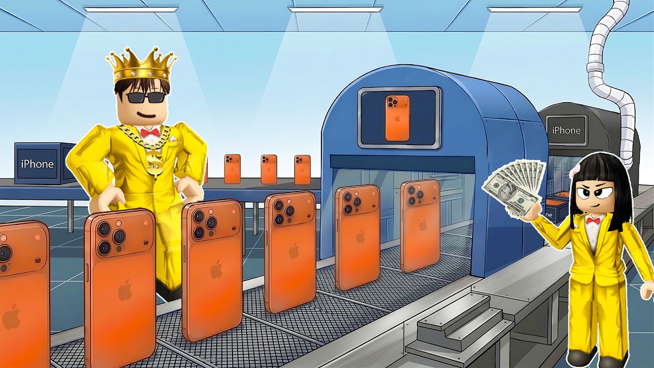 Yuta Mio dan Baby Celine Buat Pabrik Iphone Paling Besar Di Dunia | ROBLOX