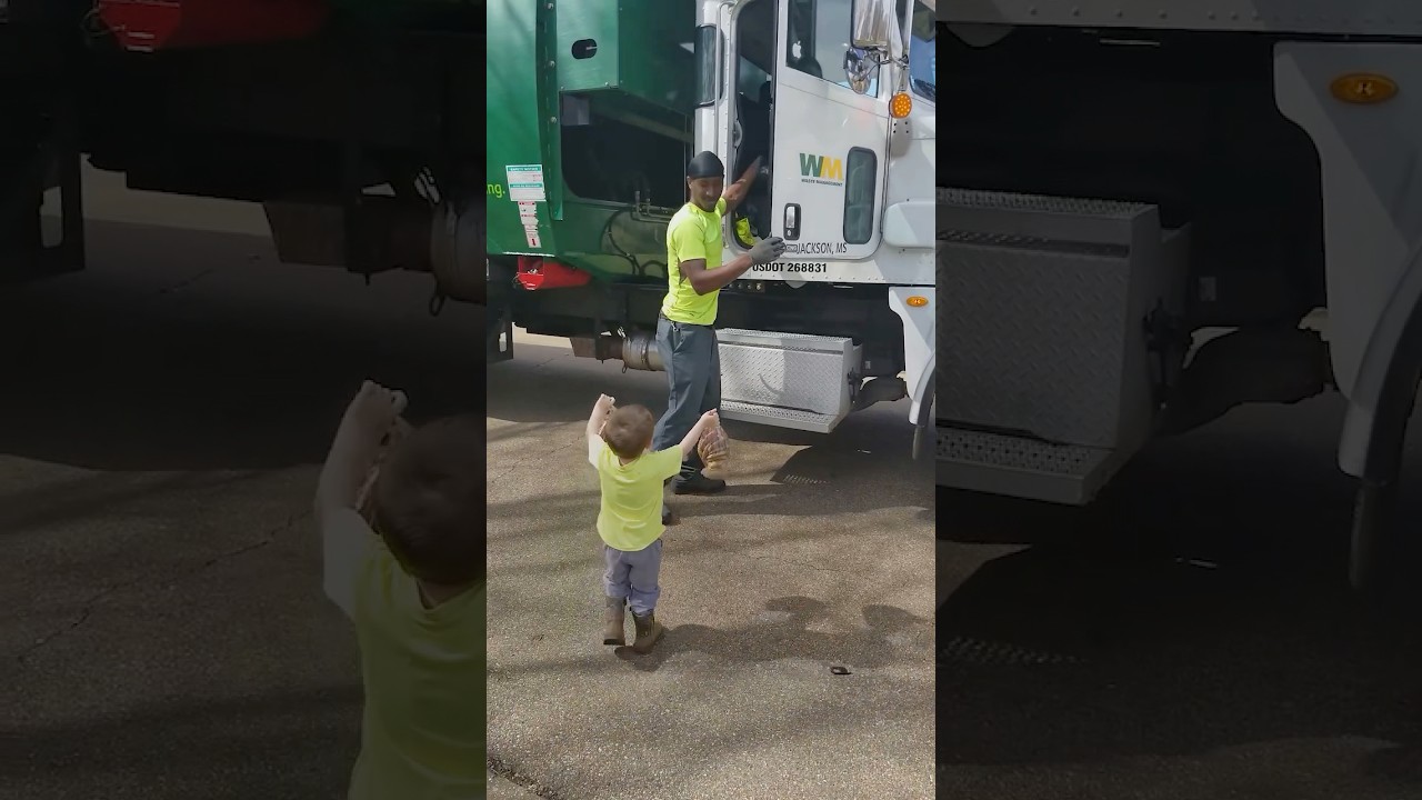 Little Boy Surprises His Favorite Garbagemen