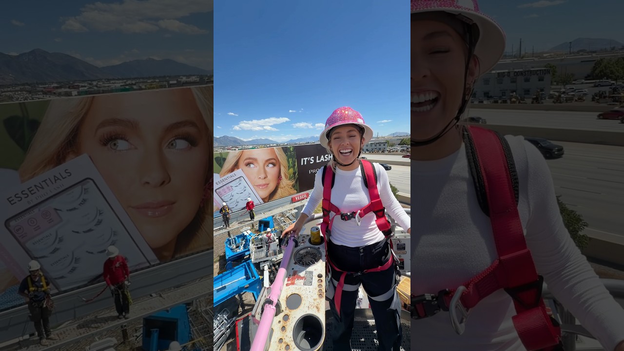 Look mom it’s me !!! 🤪 #diy Thanks @prolash  and @yescosigns  for the billboard 🫶