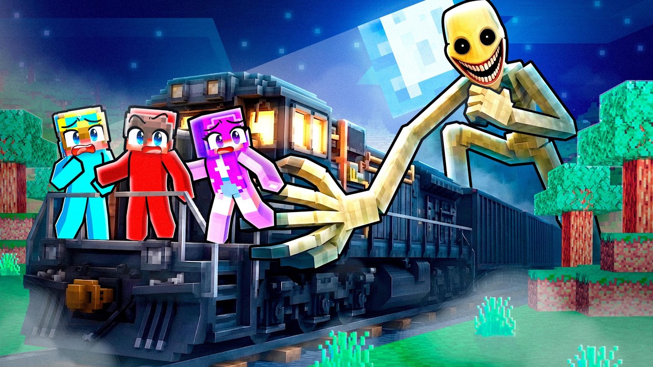 We Survived the SCARIEST TRAIN in Minecraft..