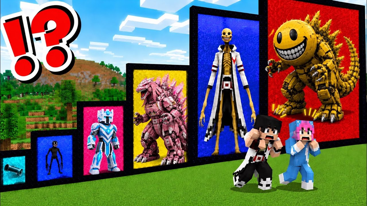 1000 YOUTUBER MASUK 10 PORTAL VERITY ROBOT SAMPAI PORTAL GODZILLA DAJJAL DI MINECRAFT! 