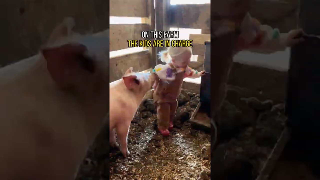 On This Farm, The Kids Run Everything 😂 #farmlife #kids #funny #shorts
