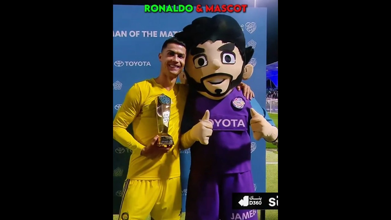 🇵🇹 Ronaldo is always respectful and different 🫂 #football #ronaldo #mascot #alnassr #cr7 #moments