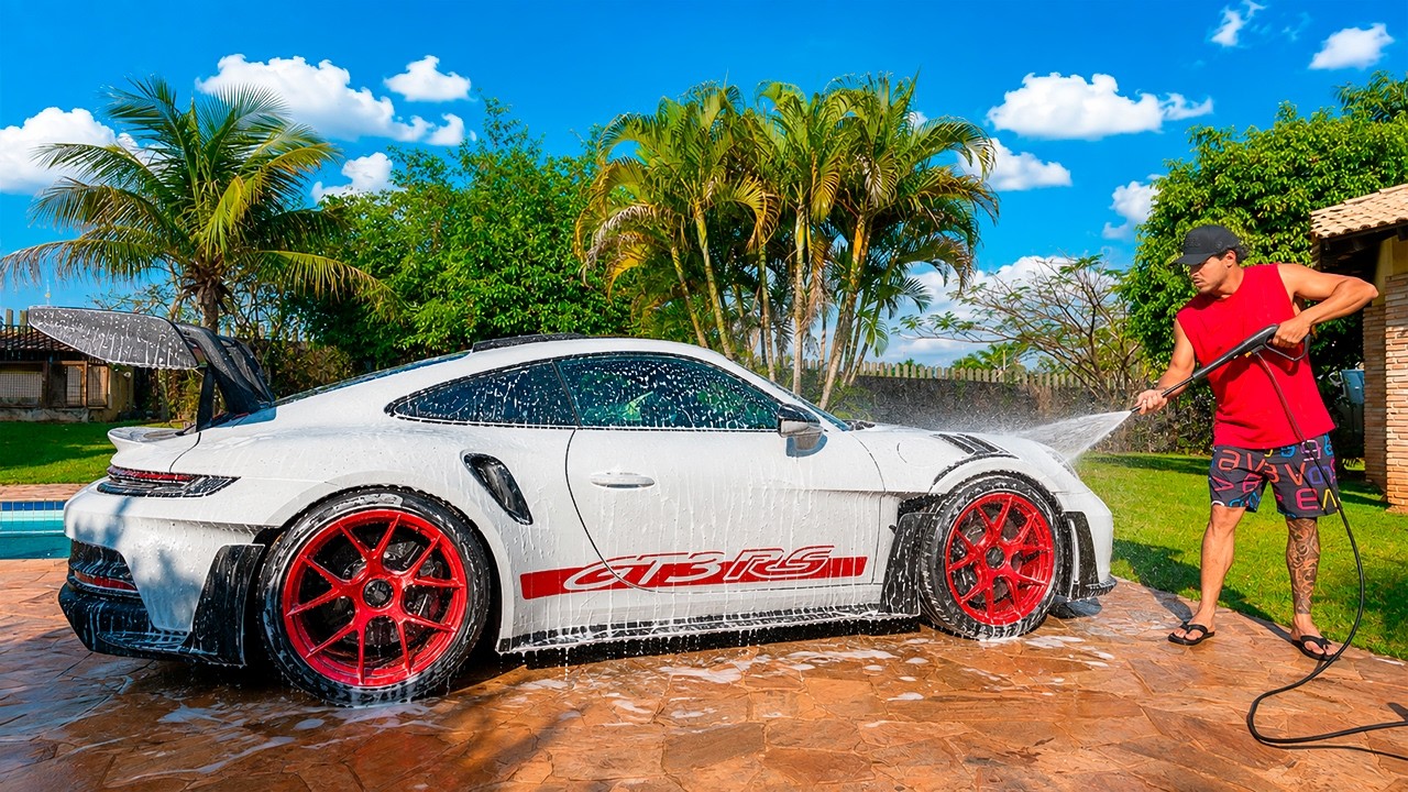 LAVEI MINHA PORSCHE GT3RS PELA PRIMEIRA VEZ !