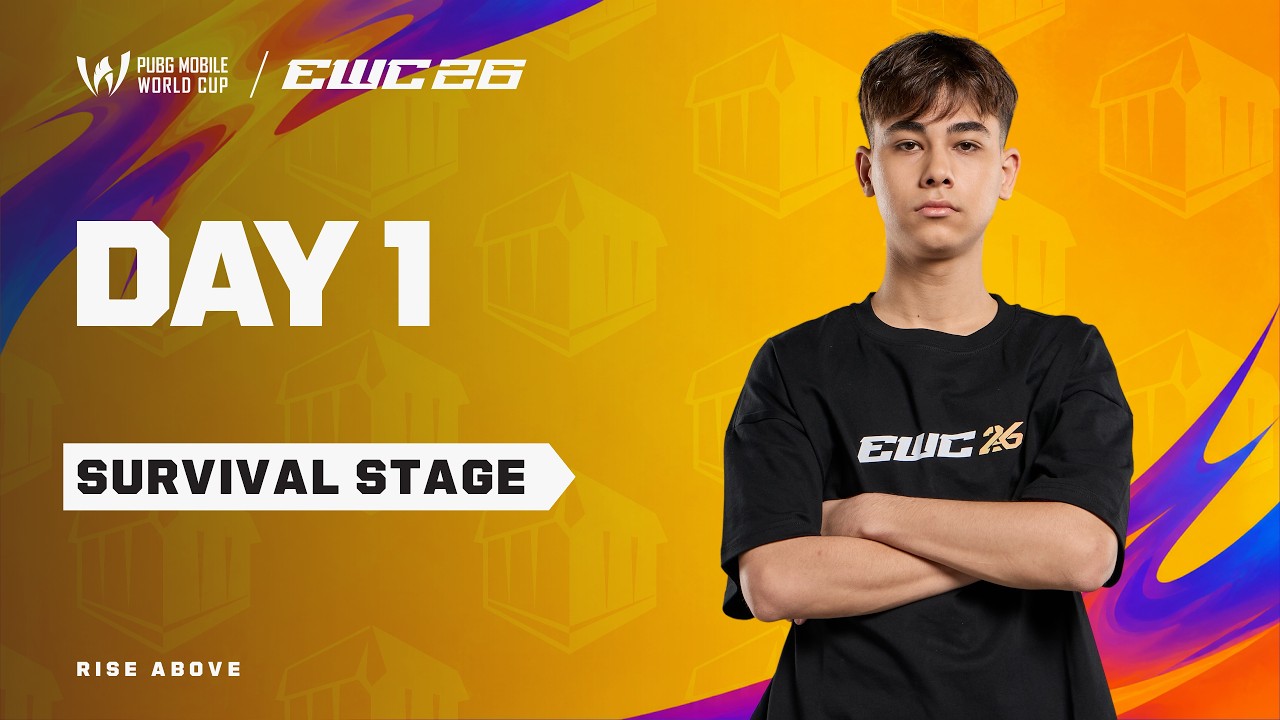[EN] PMWC at EWC 26 Survival Stage Day 1 | PUBG MOBILE WORLD CUP at 2026 ESPORTS WORLD CUP