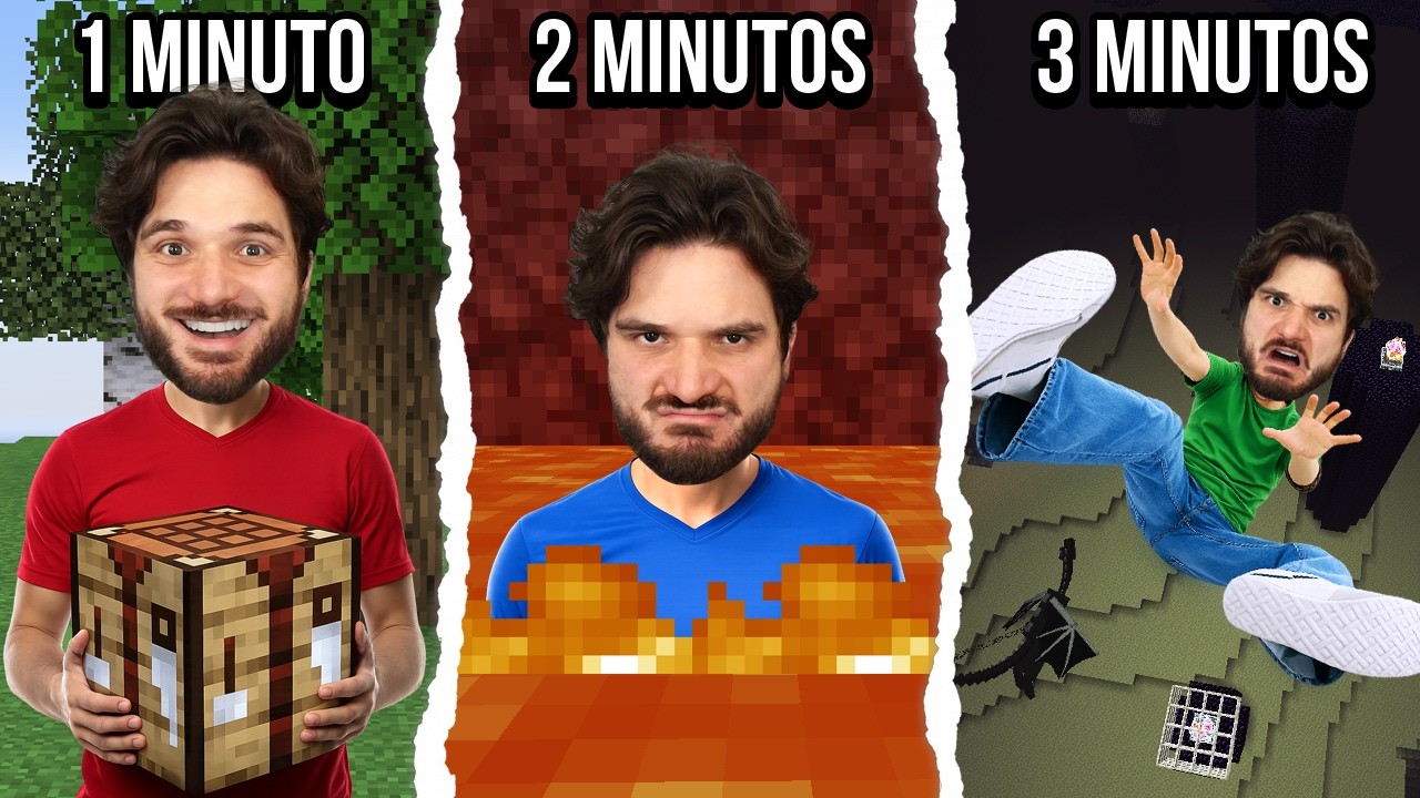 MINECRAFT, MAS A CADA 1 MINUTO EU SOU TELEPORTADO PARA UMA DIMENSÃO ALEATÓRIA!