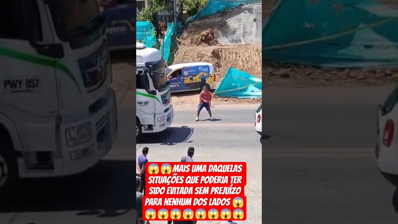 começou desentendimento no trânsito e terminou prejuízo para os dois lados#caminhão#caminhoneiro