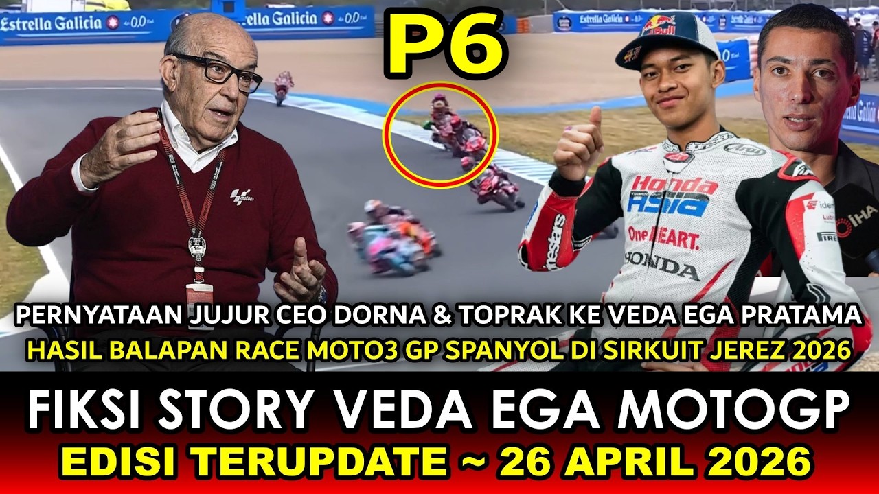 YES KEMENANGAN HEBAT 🔵 Hasil Race Balapan Moto3 GP Spanyol Veda Ega Finish P6~Reaksi Toprak, Really❓