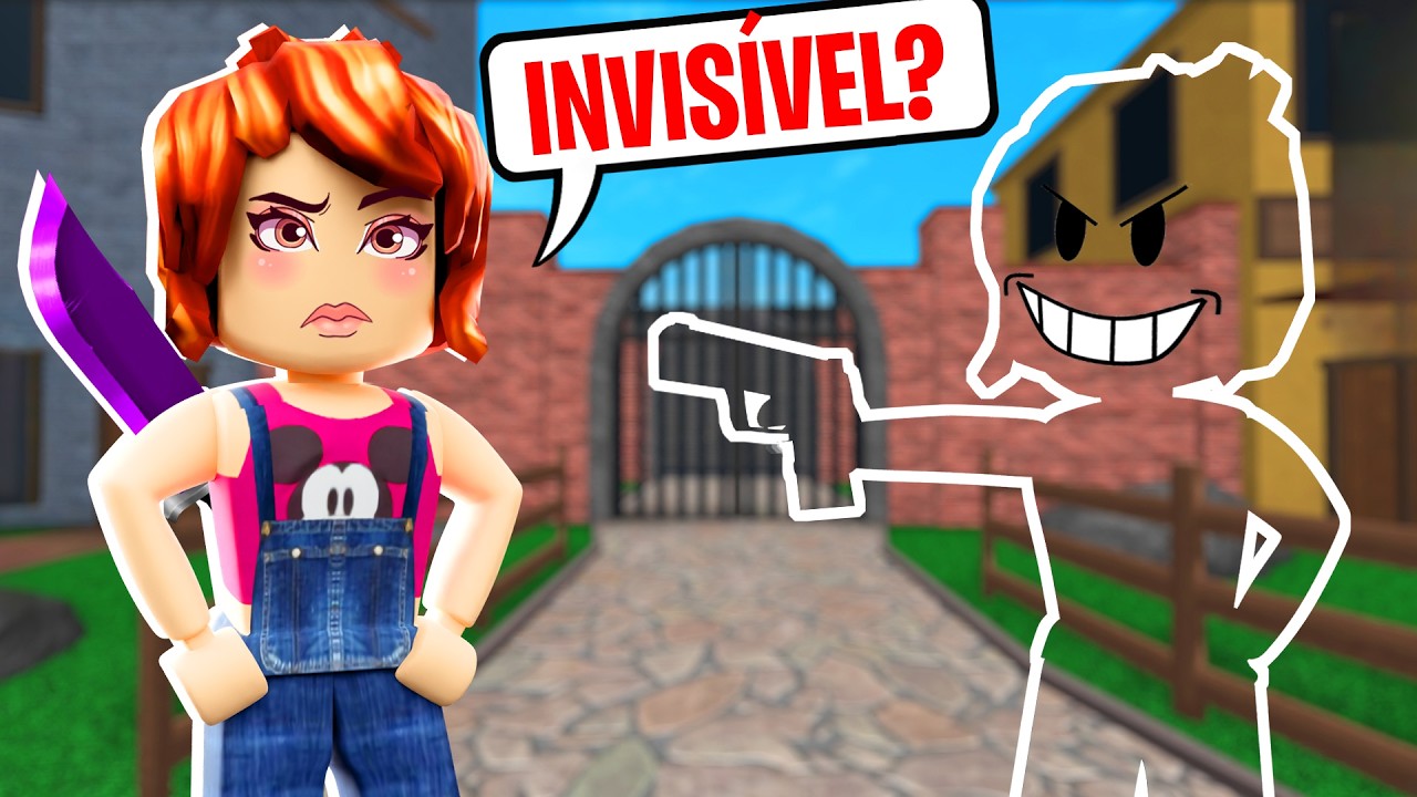 A MURDER vs A XERIFE INVISÍVEL NO ROBLOX! (Murder Mystery 2)