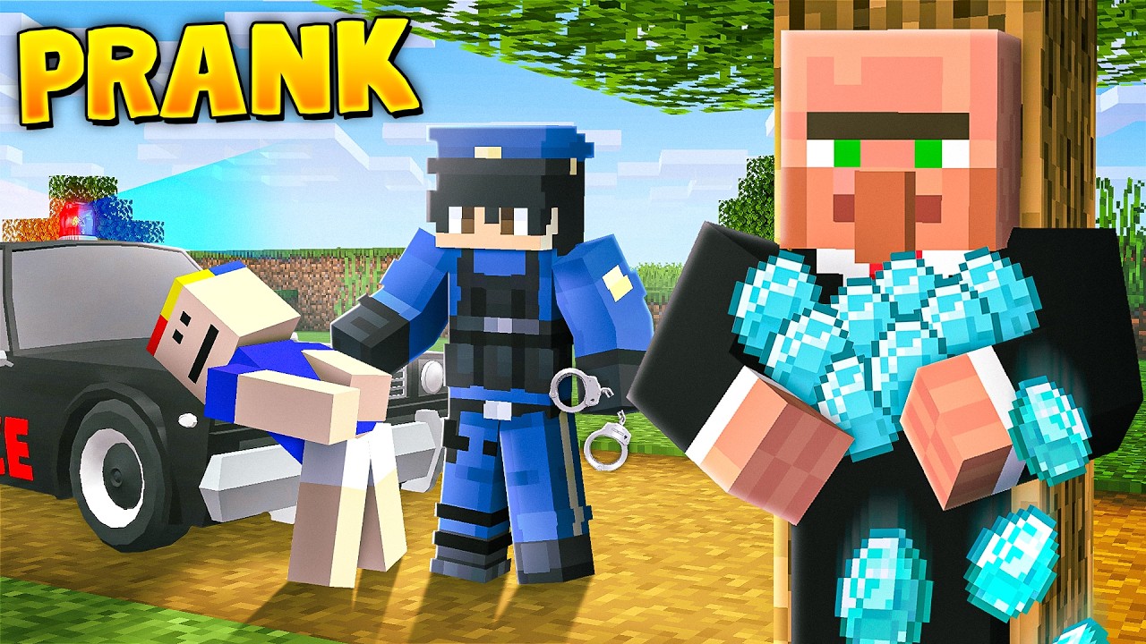 I Become POLICE to Prank My Friend in Minecraft!
