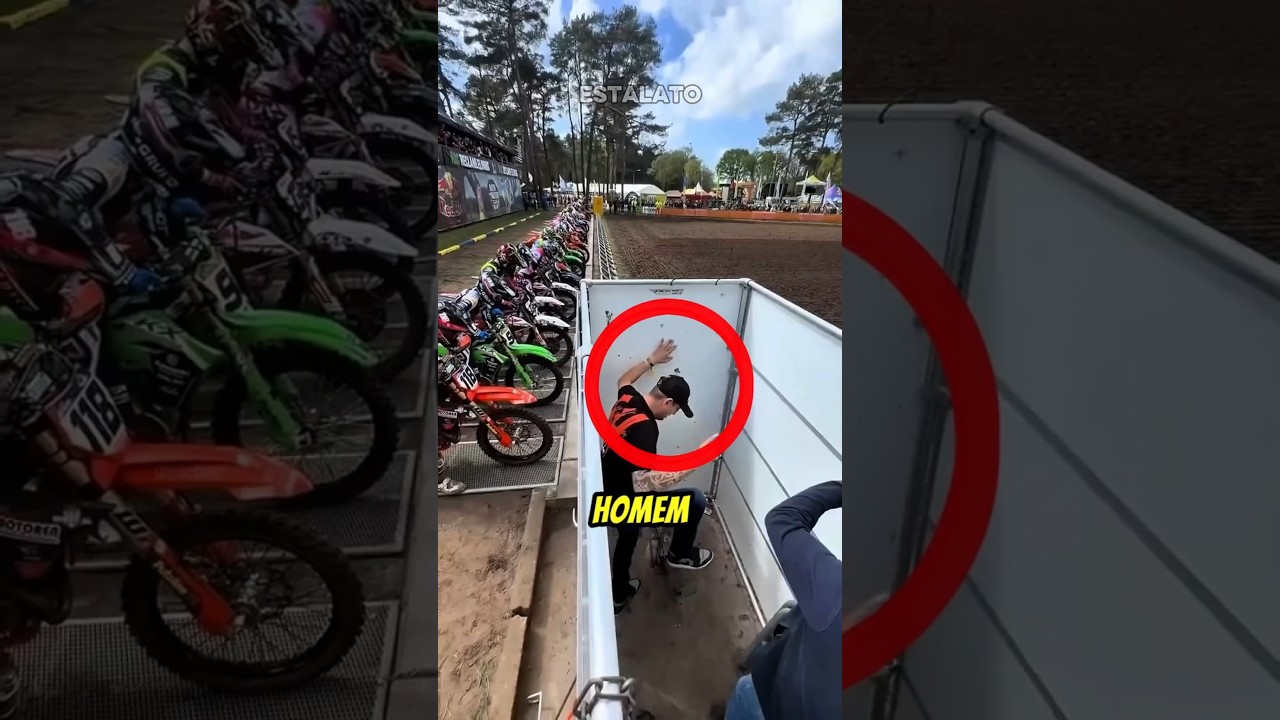 O homem que decide o começo da corrida de motocross 😳#shorts #viral #moto