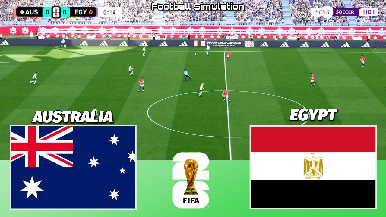 🔴 LIVE | Australia vs Egypt - Round of 32 - FIFA World Cup 2026 | PES 21 Simulation