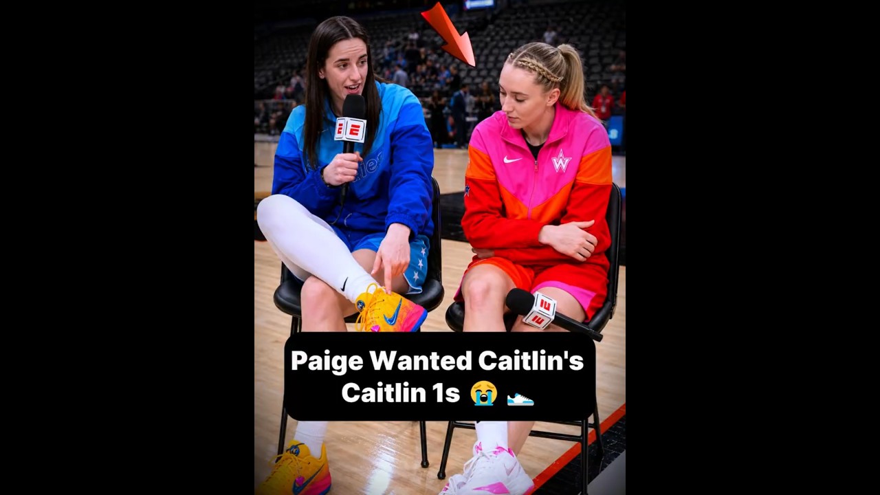 Paige Bueckers Couldn't Stop Staring at Caitlin Clark's Shoes 👀 #caitlinclark #basketball