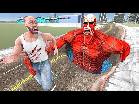 Franklin Found A Big Evil Titan Hole - INDIAN BIKE DRIVING 3D