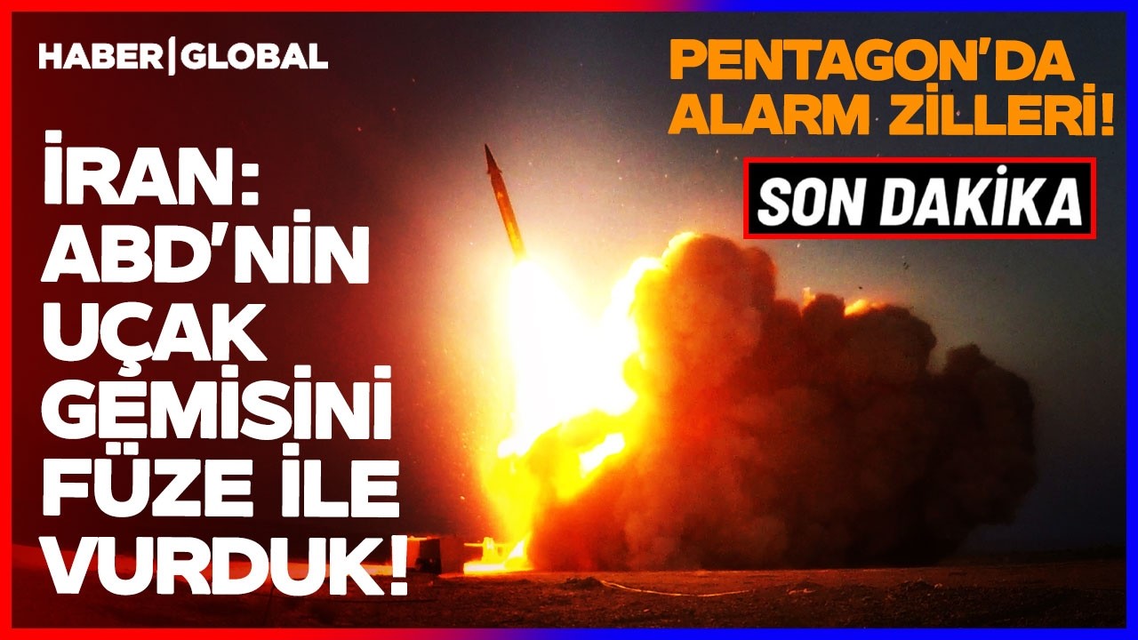 İŞTE SANİYE SANİYE SALDIRI GÖRÜNTÜSÜ! İran: ABD'nin Uçak Gemisini Füze İle Vurduk!
