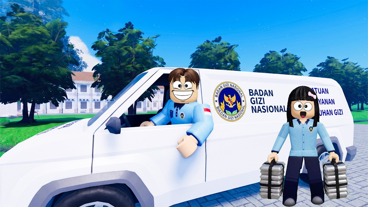 Yuta Mio Dan Baby Celine 24 Jam Kerja Jadi Sopir Mobil Van MBG | ROBLOX