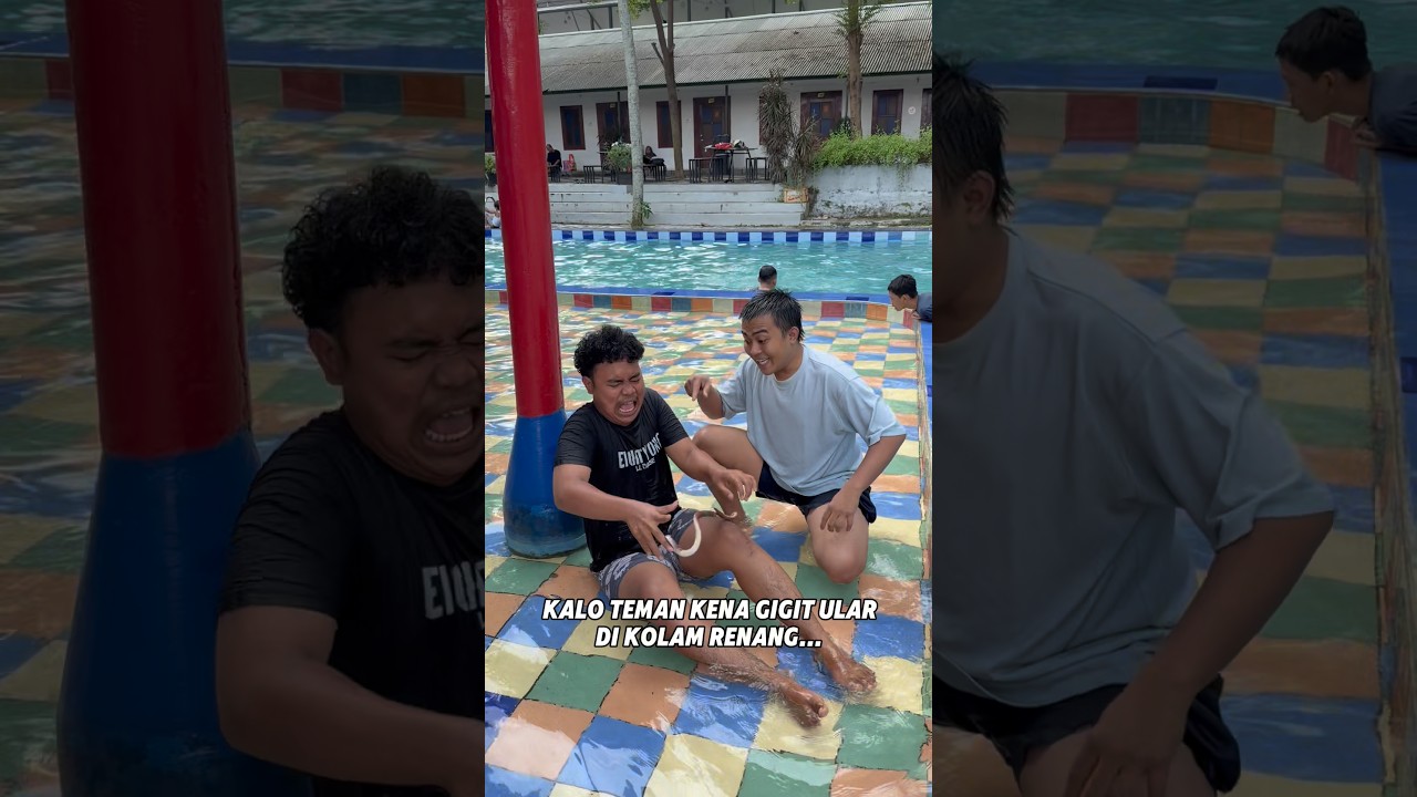 Temanku kena gigit ular di kolam renang