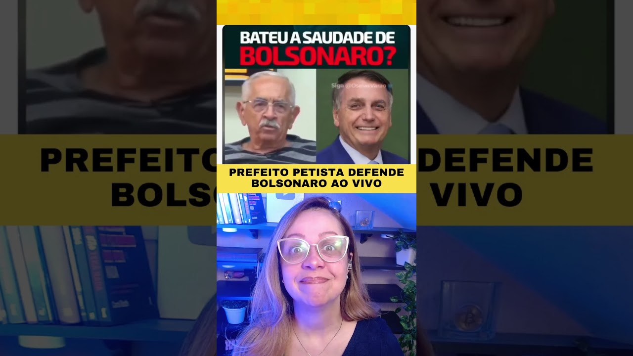 PREFEITO DO PT DEFENDE BOLSONARO AO VIVO