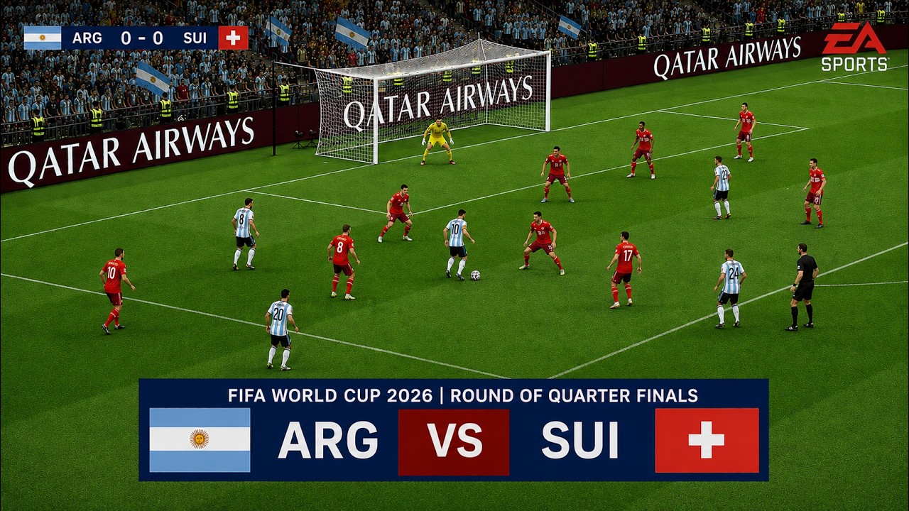 12 July, 2026 | Argentina vs Switzerland | FIFA World Cup 26 | Quarter Finals | Football | FC 26