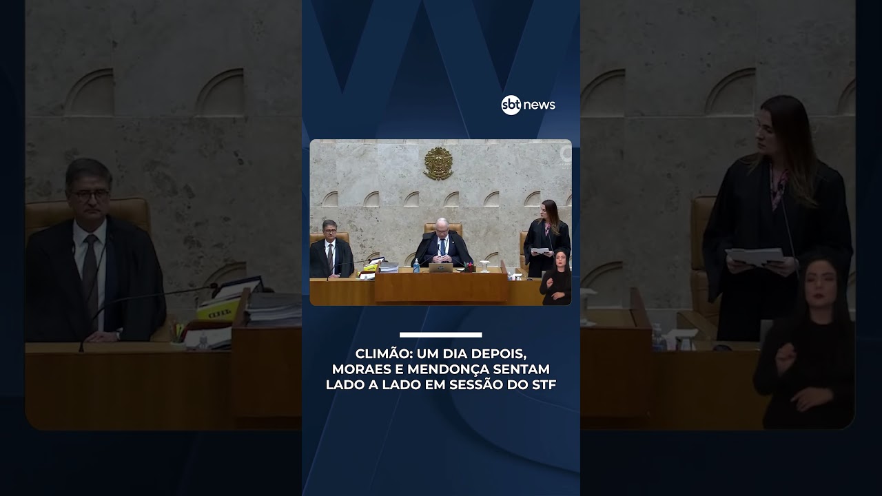 Climão: Um dia depois, Moraes e Mendonça sentam lado a lado em sessão do STF