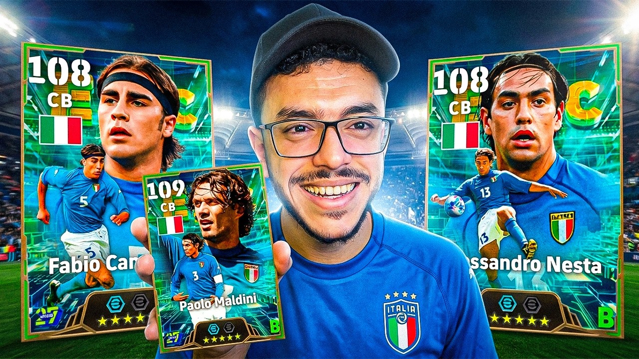 تفتيح بكج مالديني109🔥نيستا/كنفارو)دفاع ايطاليا التاريخي🛡efootball2027