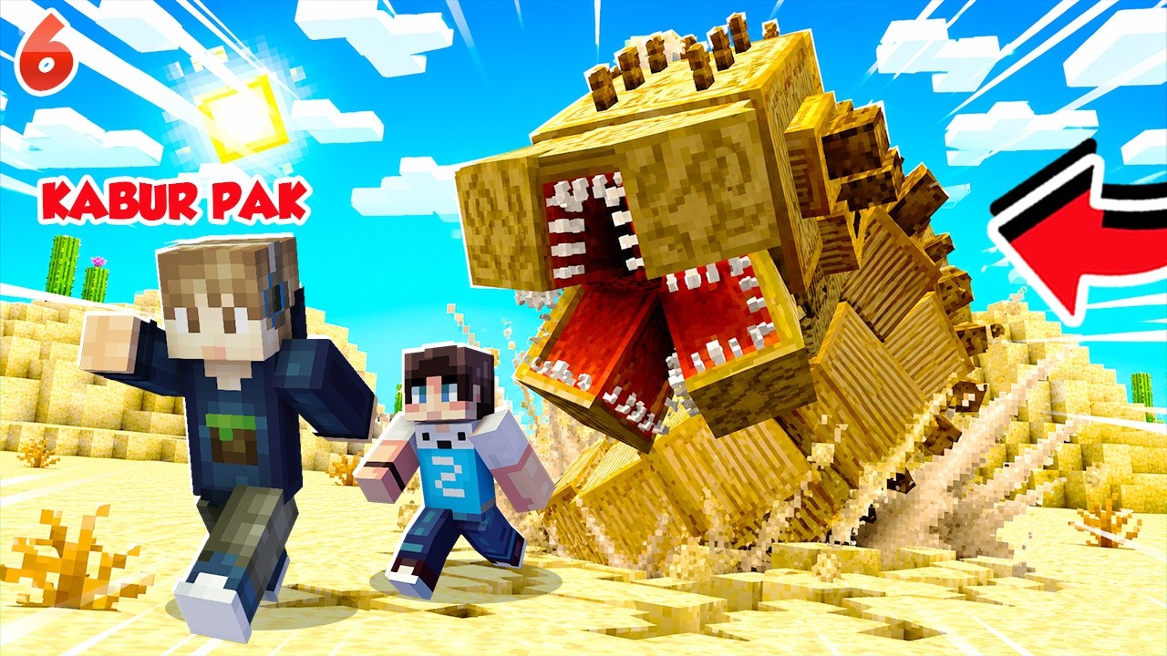 KITA MELAWAN CACING DESERT RAKSASA DI MINECRAFT!!! - SURVIVAL TERKUTUK 2026 #6