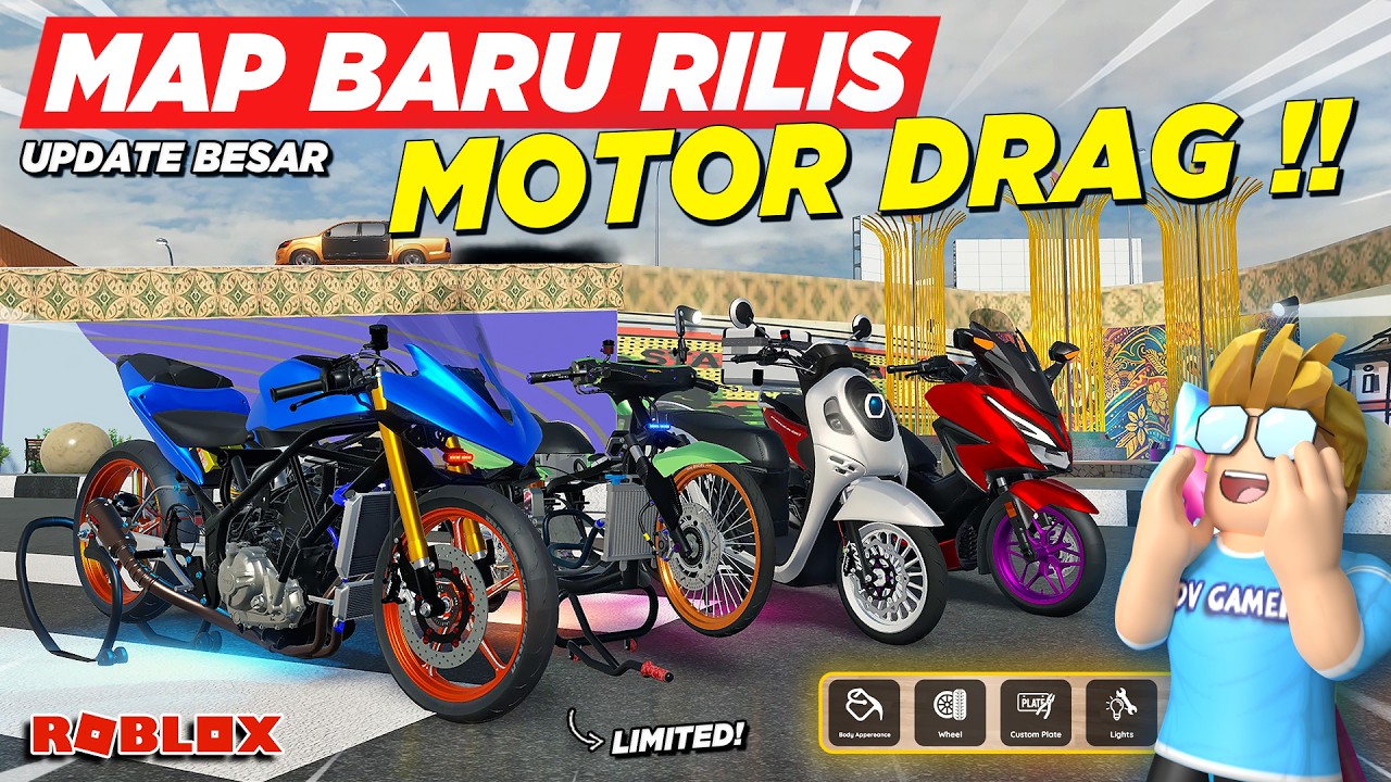 RDID UPDATE MAP BESAR RILIS !! BANYAK MOTOR DRAG LIMITED AEROX MODIF BARU SPESIAL KURBAN - Roblox