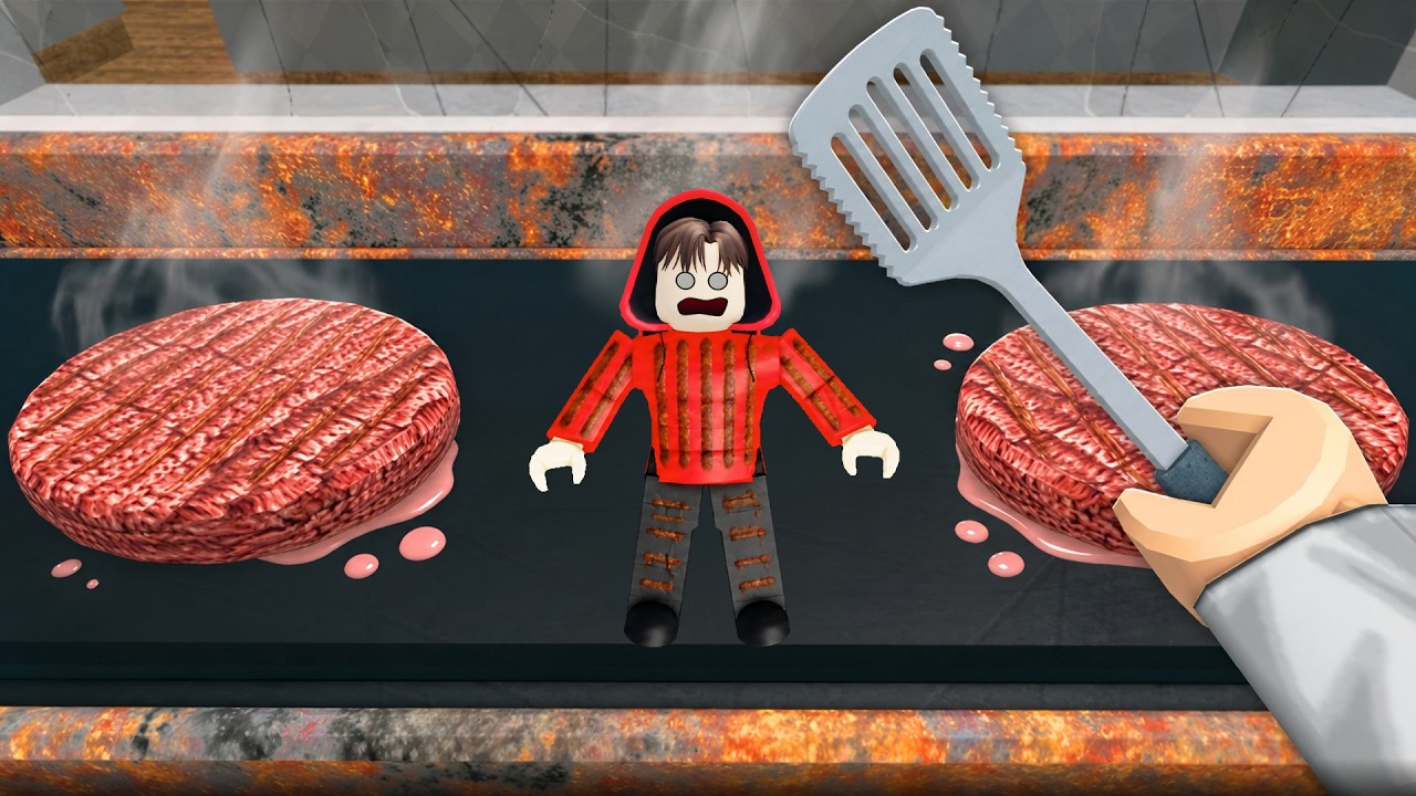 Yuta, Mio Dan Baby Celine Memasak Burger Dengan Bahan Aneh || ROBLOX