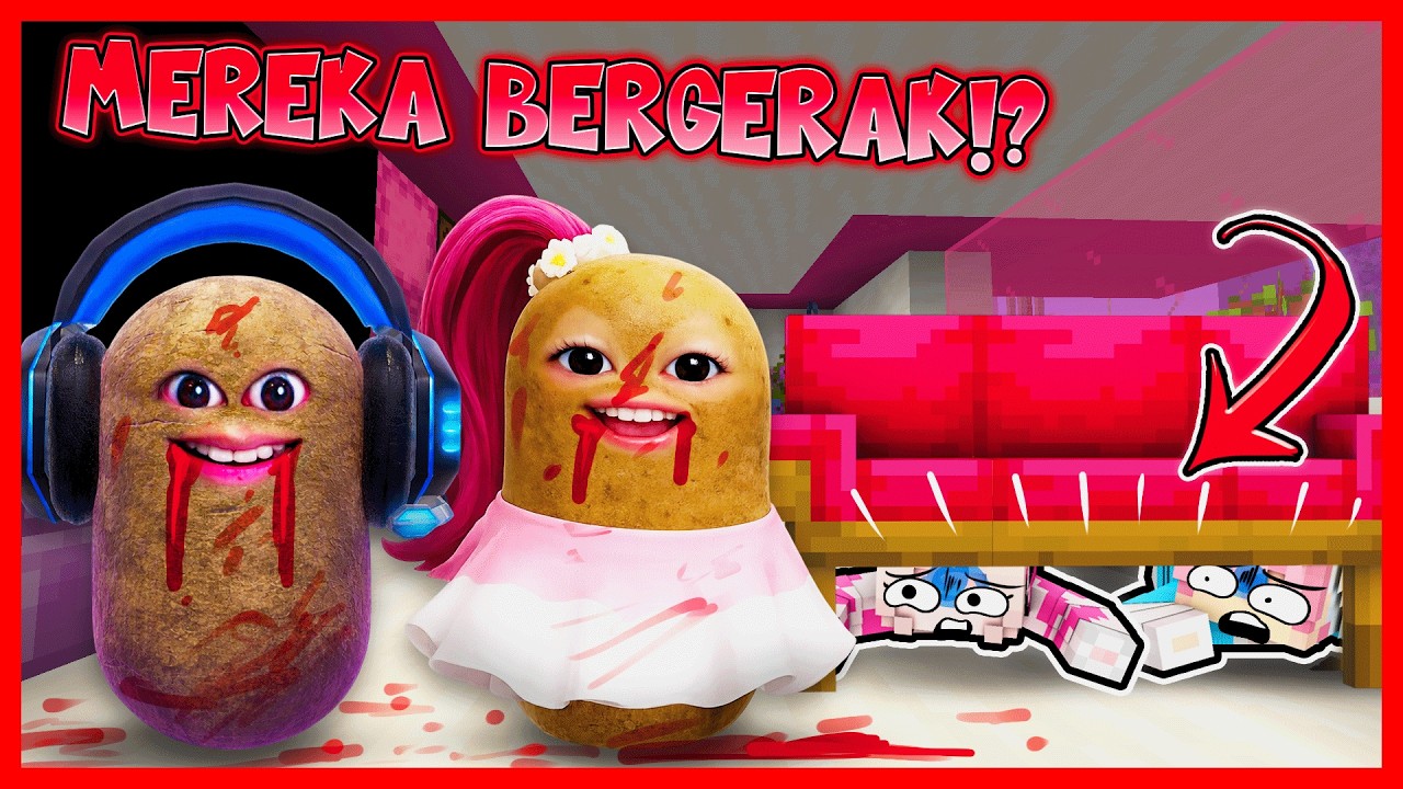 ATUN & MOMON SEMBUNYI DIBAWAH SOFA KARENA BONEKA ATUN & MOMON KENTANG !! Feat @sapipurba Minecraft
