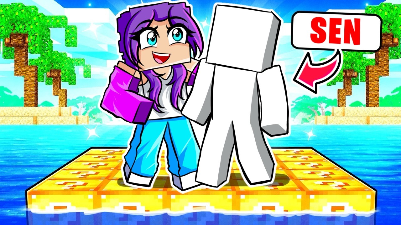 SEN LUCKY BLOCK RAFT’TA MAHSUR KALDIN! - Minecraft