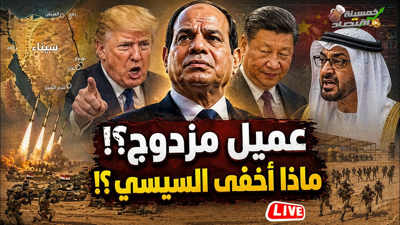 عميل مزدوج.. ماذا أخفى السيسي؟! الخليج يضغط على مصر.. شل إسرائيل..ماذا استوردت مصر من الصين؟!