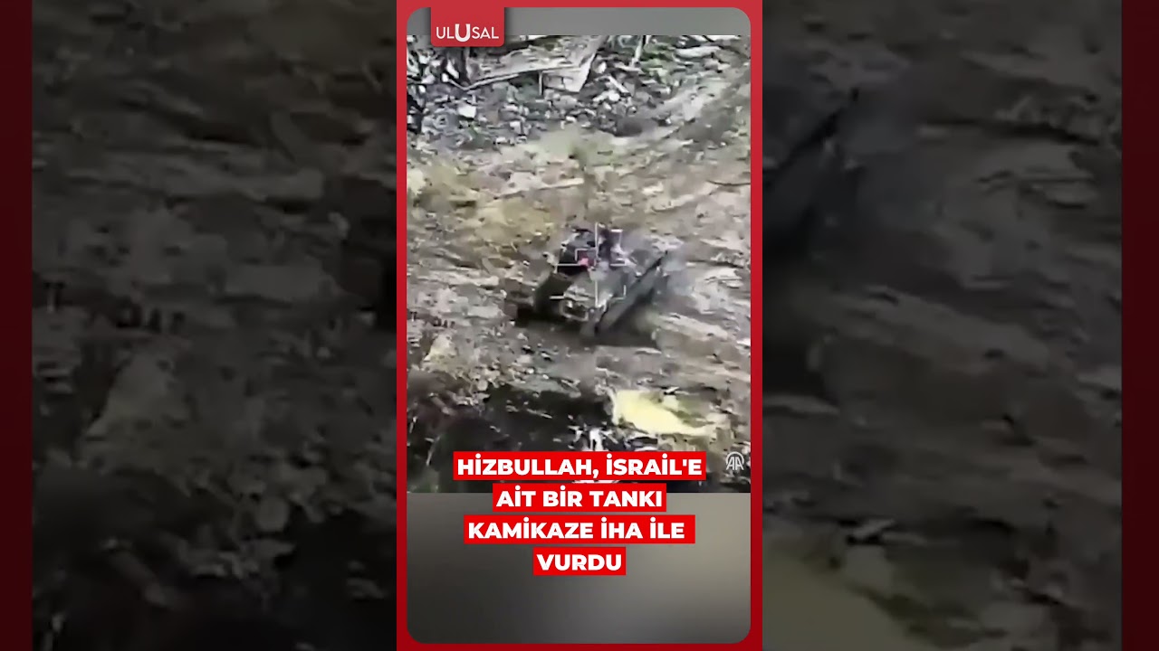 Lübnan Hizbullahı, İsrail'e ait bir tankı kamikaze İHA'yla vurdu #shorts #israil #lübnan