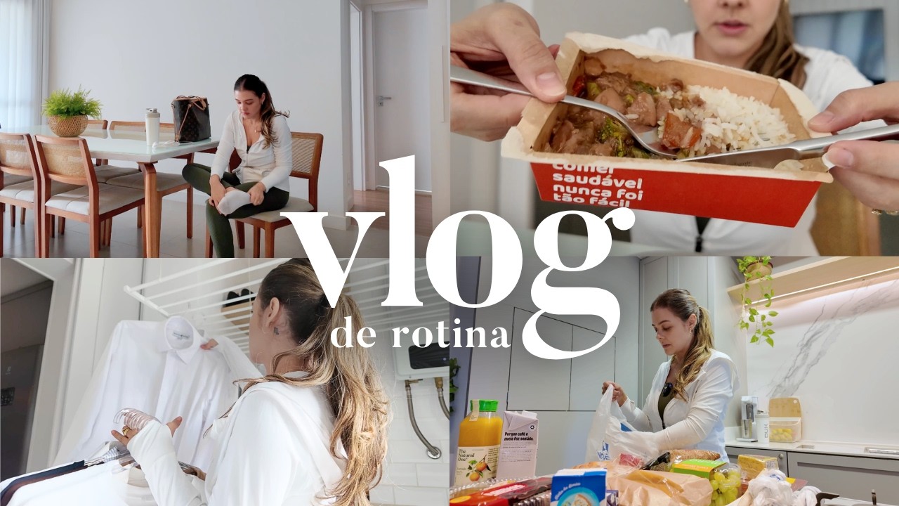 Rotina, comprei marmitas congeladas, consulta te rotina e bastidores de gravação